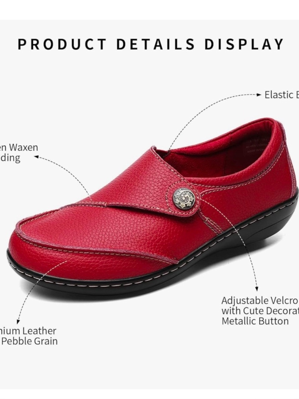 Geoeleph red Loafers womens size 8 US / 39 EU / 6 UK